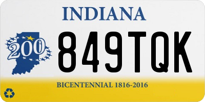 IN license plate 849TQK
