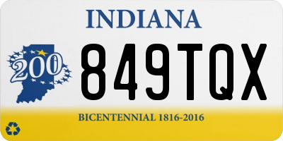 IN license plate 849TQX