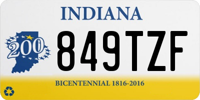 IN license plate 849TZF
