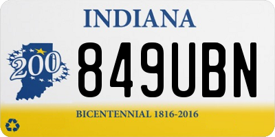 IN license plate 849UBN