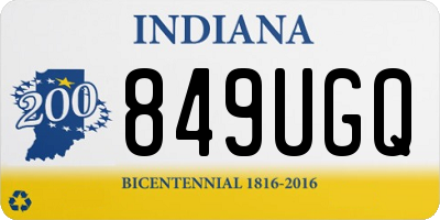 IN license plate 849UGQ