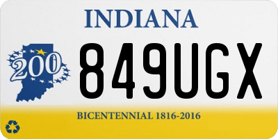 IN license plate 849UGX