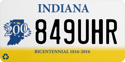 IN license plate 849UHR