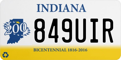 IN license plate 849UIR