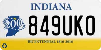 IN license plate 849UKO