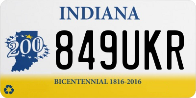 IN license plate 849UKR