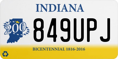 IN license plate 849UPJ