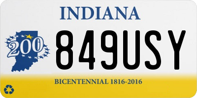 IN license plate 849USY
