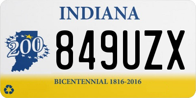 IN license plate 849UZX