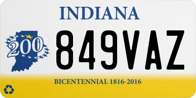 IN license plate 849VAZ