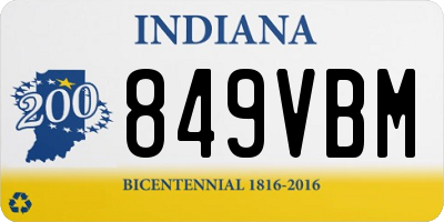 IN license plate 849VBM