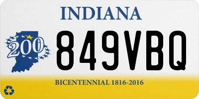 IN license plate 849VBQ
