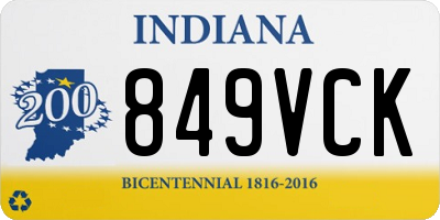 IN license plate 849VCK