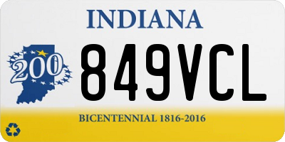 IN license plate 849VCL