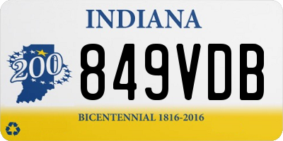 IN license plate 849VDB