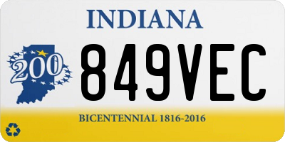 IN license plate 849VEC