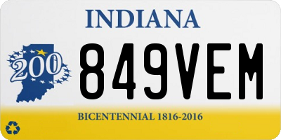 IN license plate 849VEM