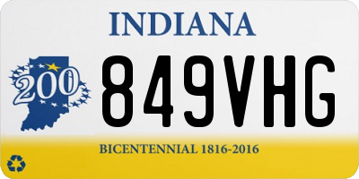 IN license plate 849VHG