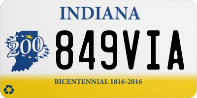 IN license plate 849VIA