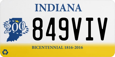 IN license plate 849VIV