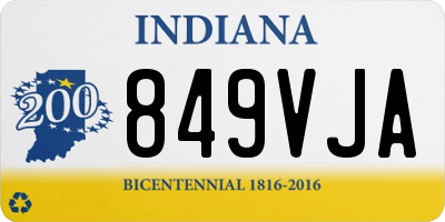 IN license plate 849VJA