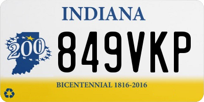 IN license plate 849VKP
