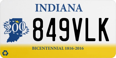 IN license plate 849VLK
