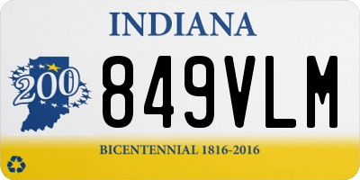 IN license plate 849VLM