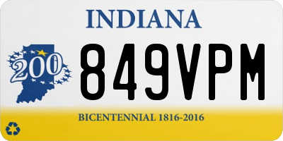 IN license plate 849VPM