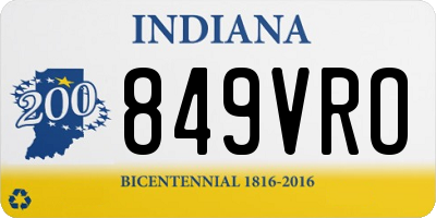 IN license plate 849VRO