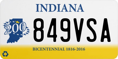 IN license plate 849VSA