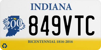 IN license plate 849VTC
