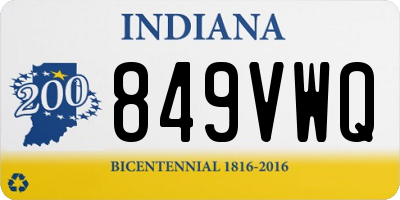 IN license plate 849VWQ