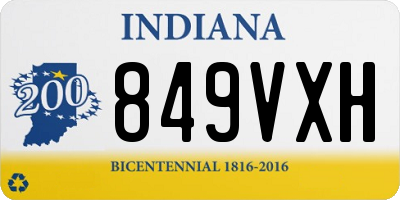 IN license plate 849VXH
