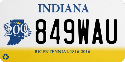 IN license plate 849WAU