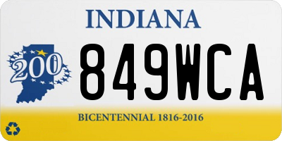 IN license plate 849WCA