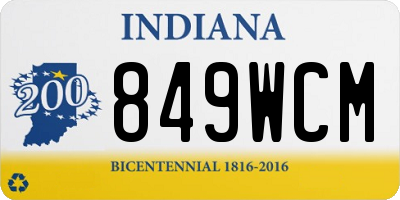 IN license plate 849WCM