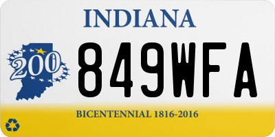 IN license plate 849WFA