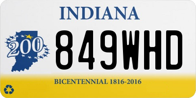 IN license plate 849WHD