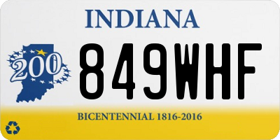 IN license plate 849WHF