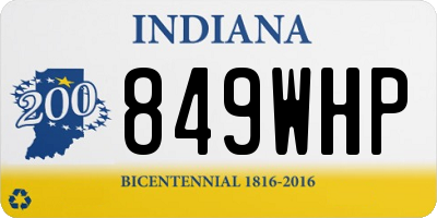 IN license plate 849WHP