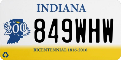 IN license plate 849WHW