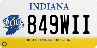 IN license plate 849WII