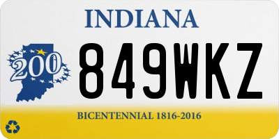 IN license plate 849WKZ