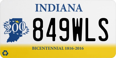 IN license plate 849WLS