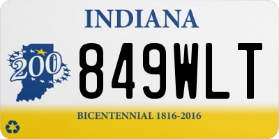 IN license plate 849WLT