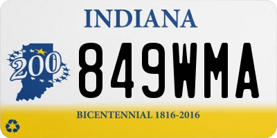 IN license plate 849WMA