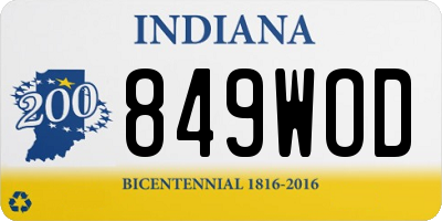 IN license plate 849WOD