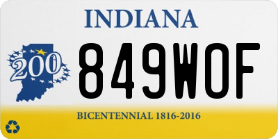 IN license plate 849WOF