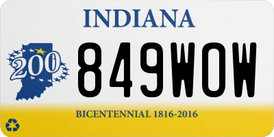 IN license plate 849WOW